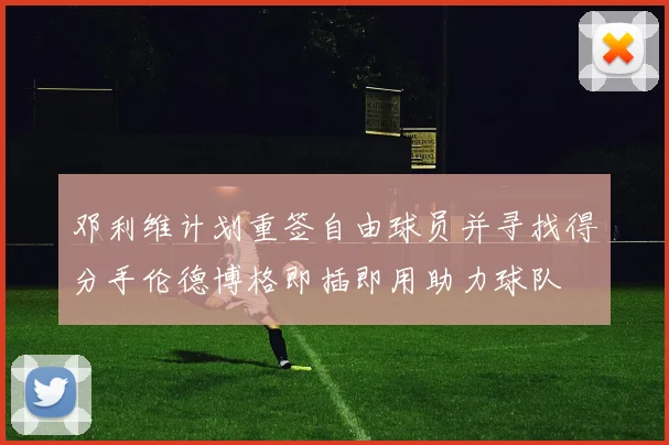 邓利维计划重签自由球员并寻找得分手伦德博格即插即用助力球队